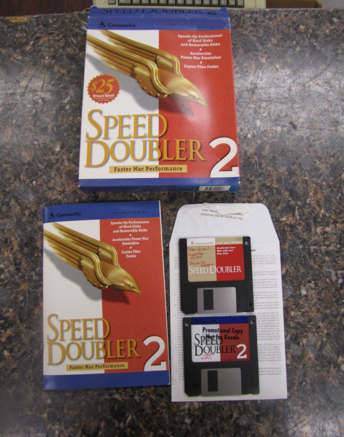Speed Doubler 2 For Macintosh & Power Macintosh Connectix 3.5" in Box CIB -MX41