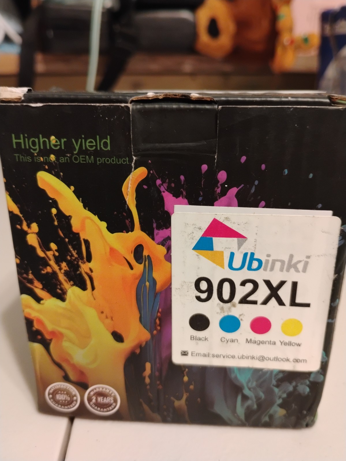 Ubinki 902XL High Yield Replacement Ink Cartridge Combo Pack (4-Pack) BK/C/M/Y 