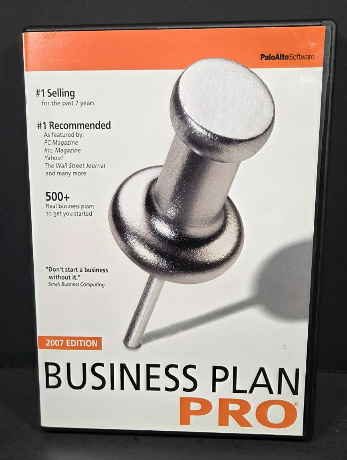 Business Plan Pro 2007 Palo Alto Software CD ROM