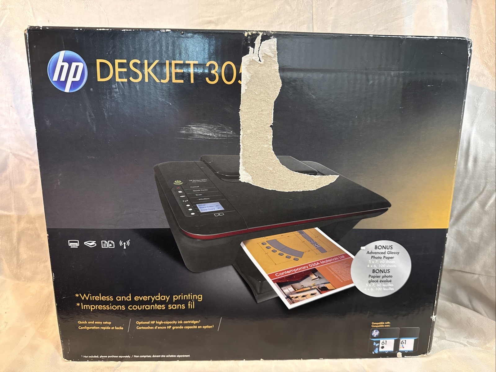 HP DeskJet 3054 All In One Inkjet Wireless Printer NEW FACTORY SEALED Box Copier