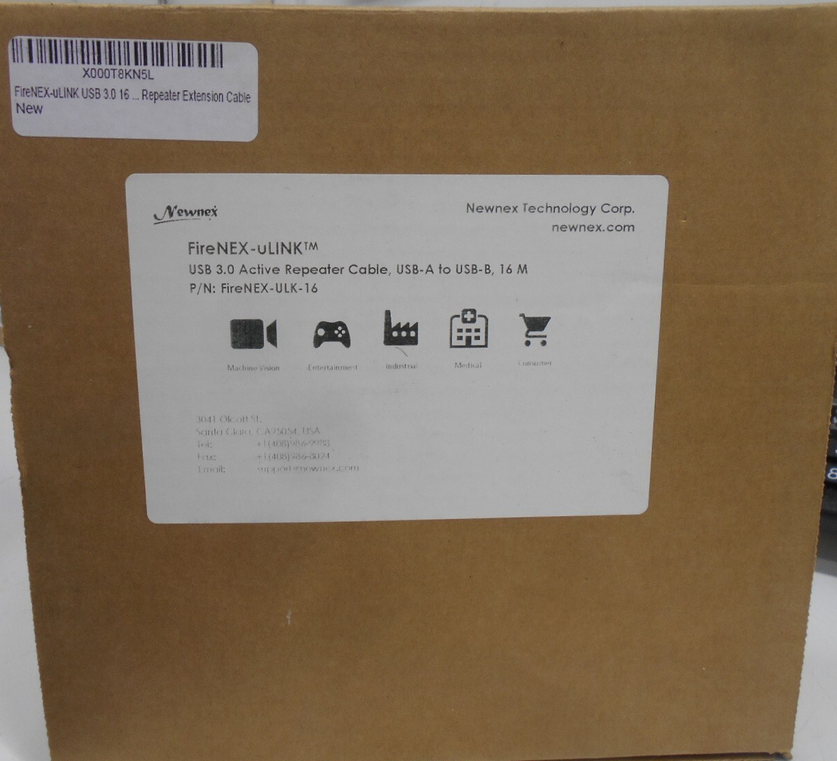 Newnex FireNEX-ULK-16 USB 3.0 Active Repeater Cable USB-A to USB-B 16 M, QTY 1