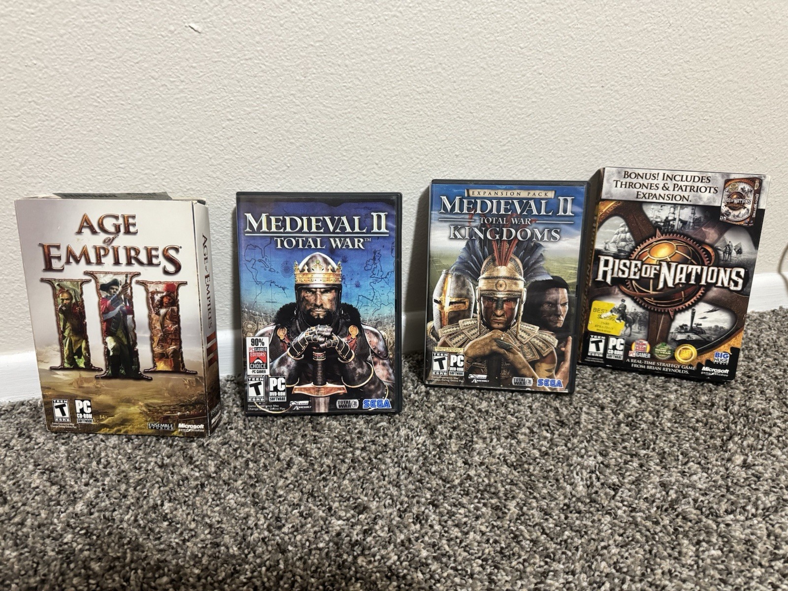 Assorted Pc GamesAge Of EmpiresThree Medieval Total War2 Medieval Total War Kin