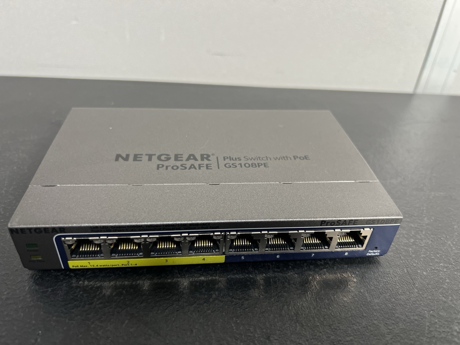 Netgear ProSAFE Plus 8-Port Gigabit Switch w/ 4-Port PoE GS108PEv3