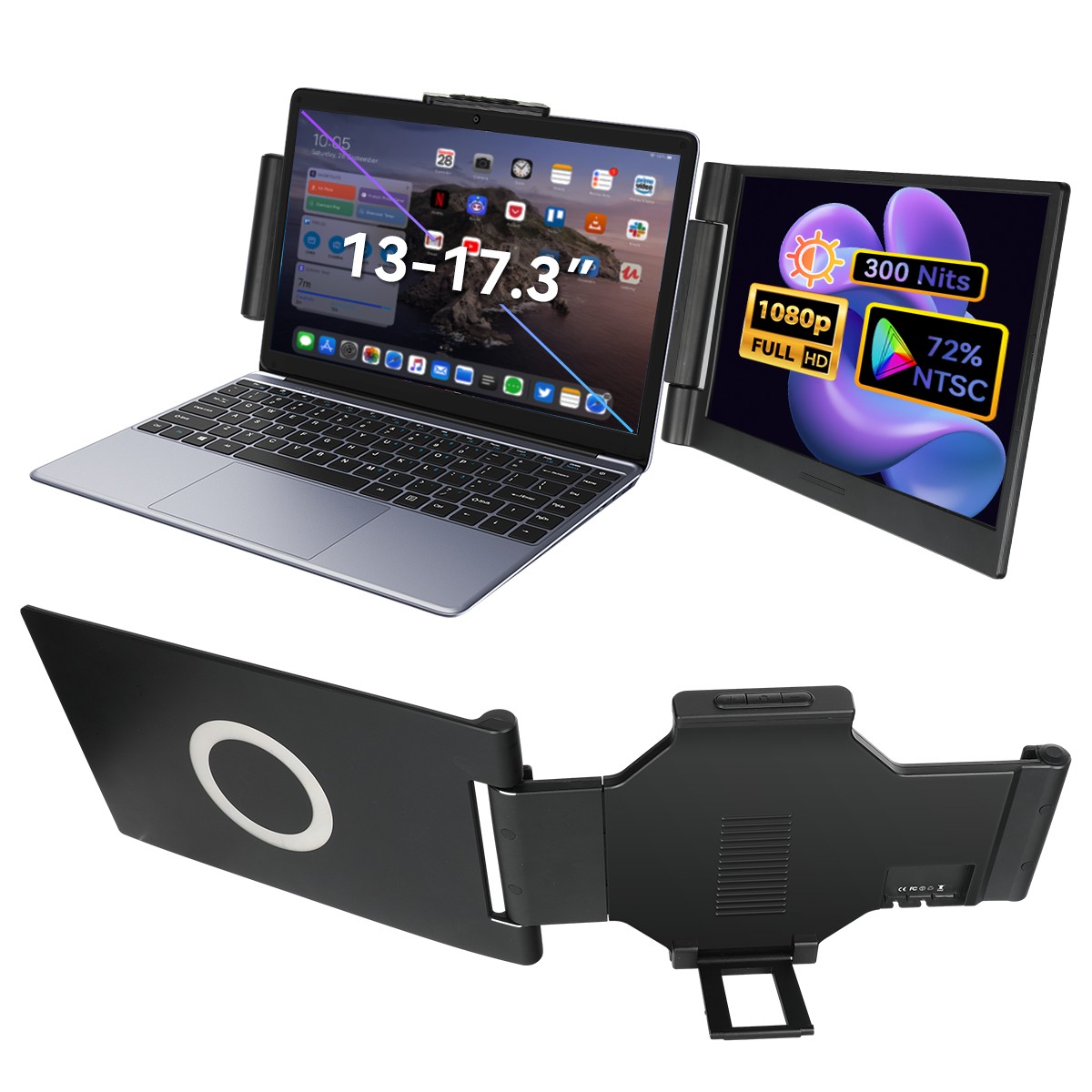 2025 New 14" Dual Triple Monitor Laptop Screen Extender Portable Ultra Slim
