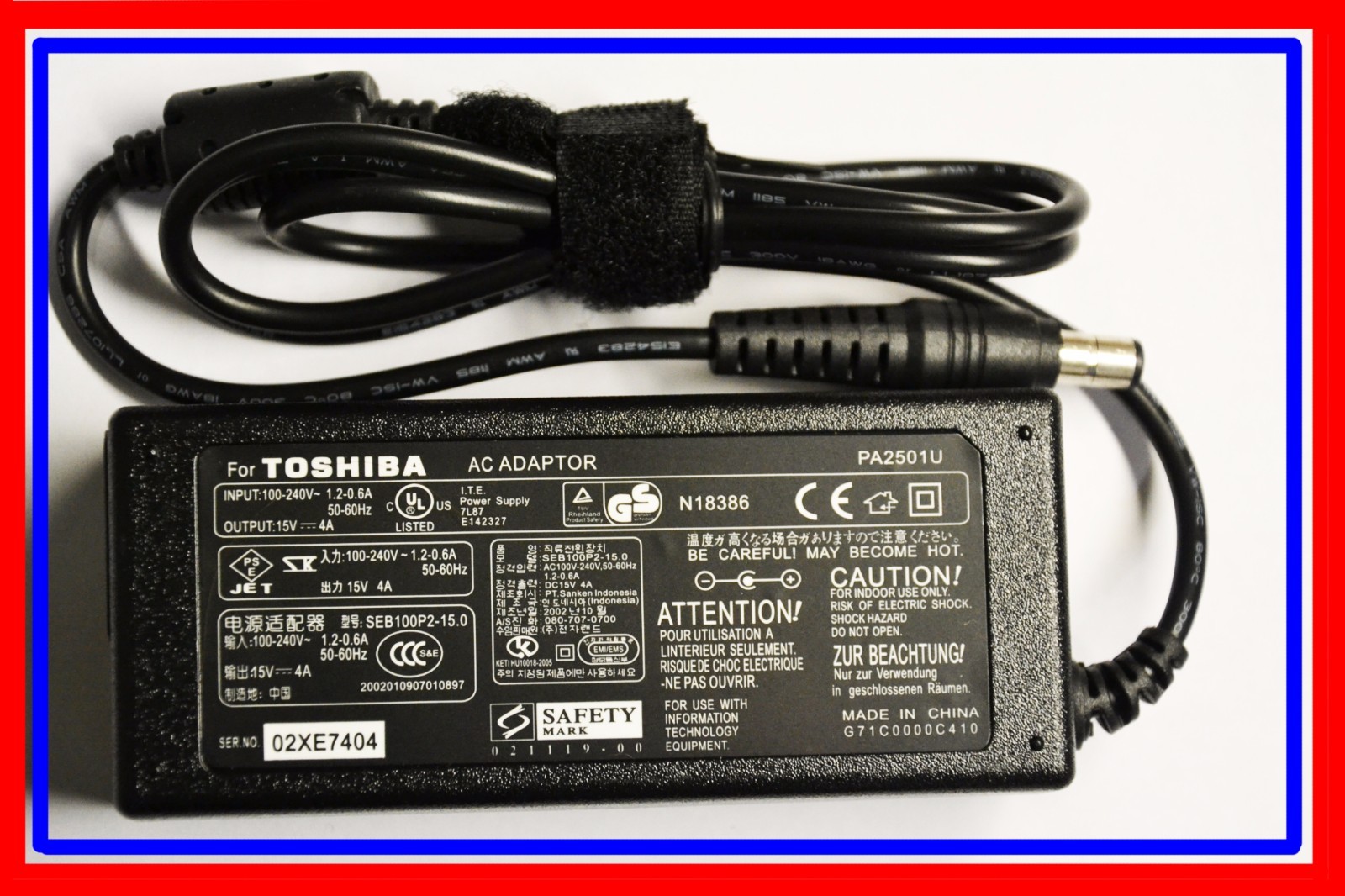 New FOR TOSHIBA 15V 6A AC Adapter Power Cord for Toshiba Laptop  (Not 19V)