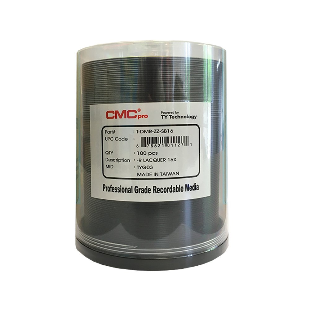 CMC Pro Taiyo Yuden Blank DVD R Media 120min 16X 100 Pack Premium Quality