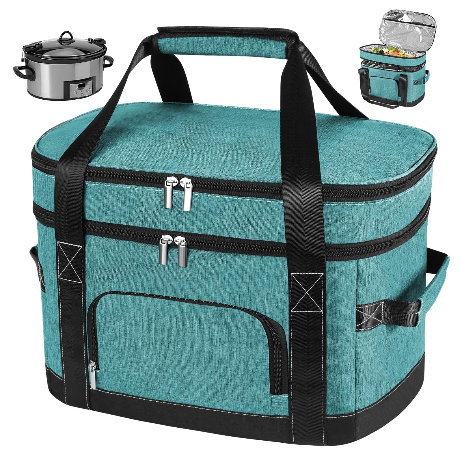 Double Layer Slow Cooker Carrying Bag - Fits 6-8 Quart Crock-Pot & Hamilton B...