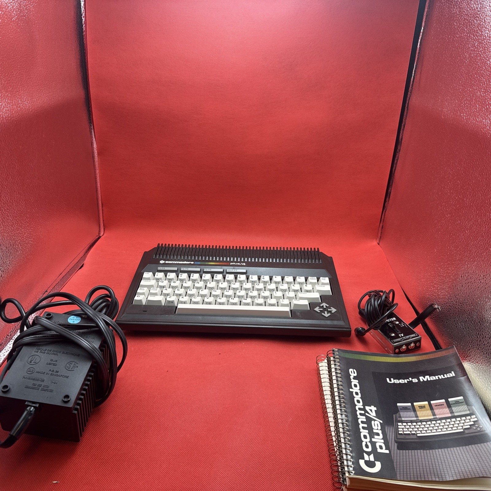 Commodore Plus/4 Vintage Computer w/computer Cable + Manuals + Power Supply