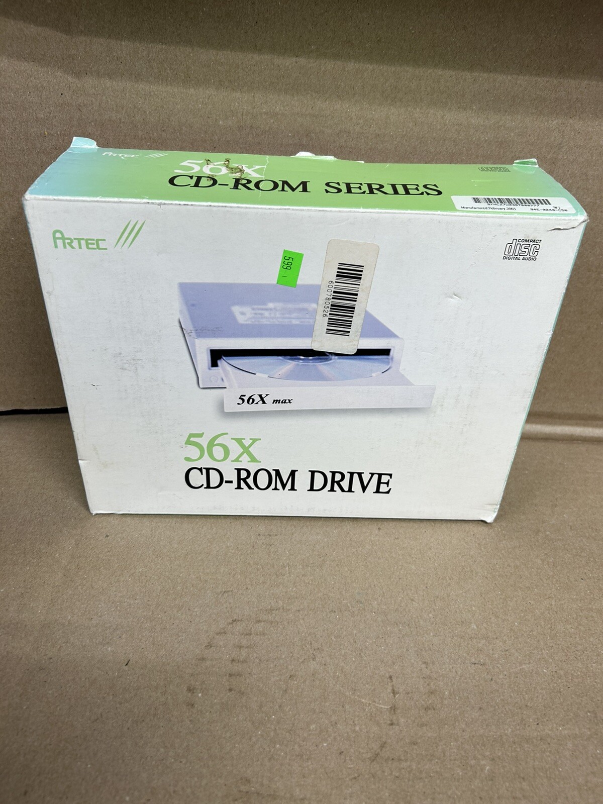 *NEW Open Box*  Artec Super 56x CD-ROM SERIES CSM-56 Vintage Gaming