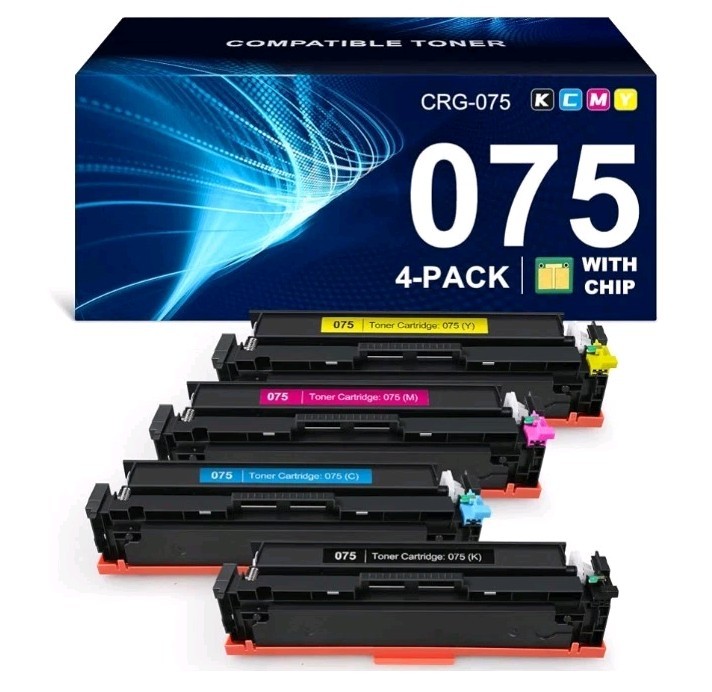 075 Toner Cartridge Set Compatible for Canon MF665CDW MF662Cdw LBP646Cdw | Repla