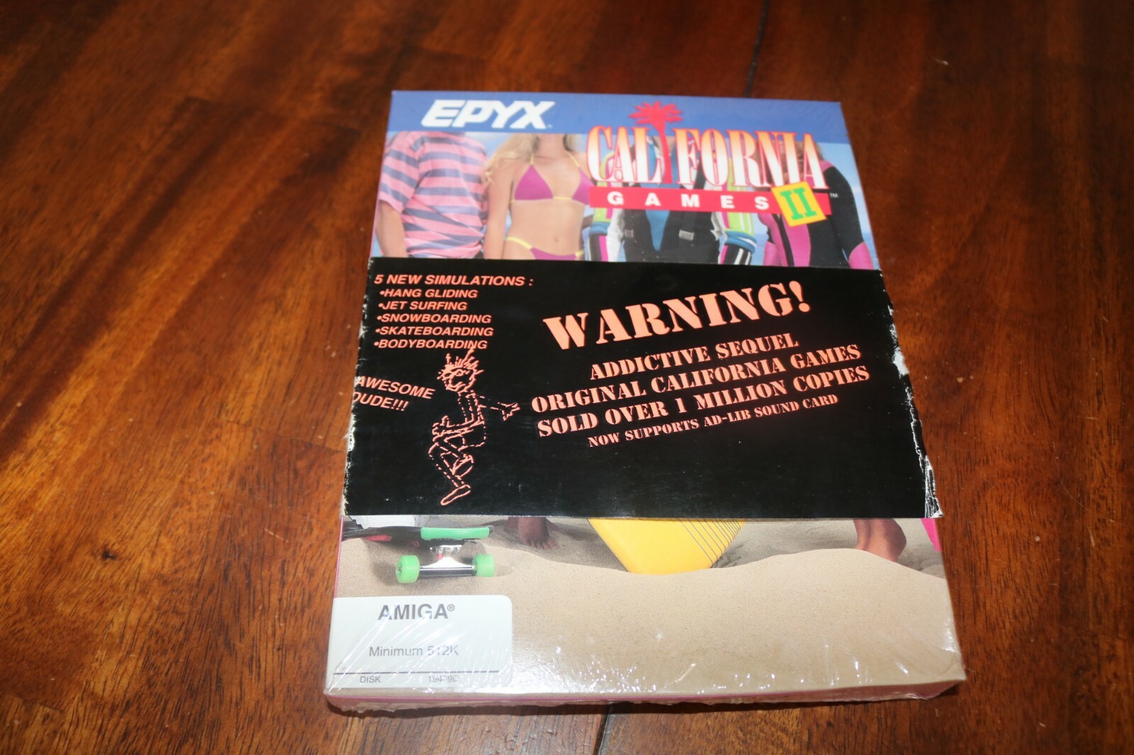 NOS sealed Epyx Computer Game California Games II 1990 Amiga 512K