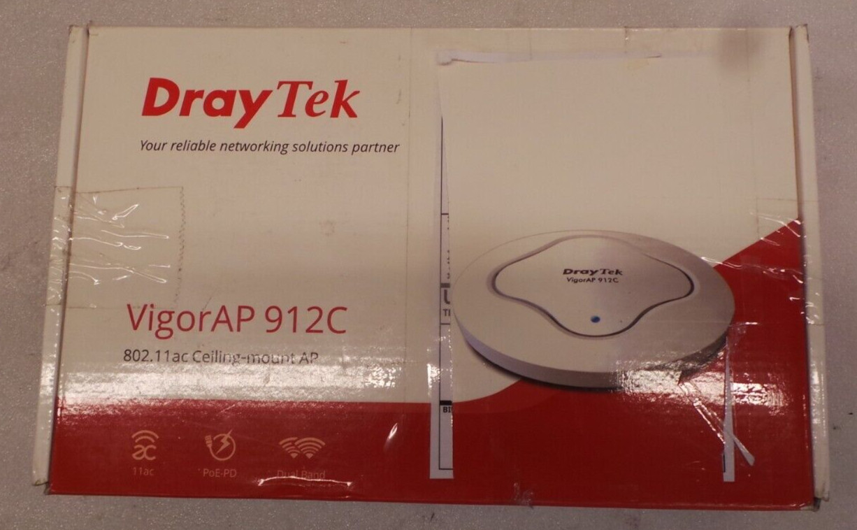 DrayTek VigorAP 912C Dual-Band Ceiling-Mount Access Point
