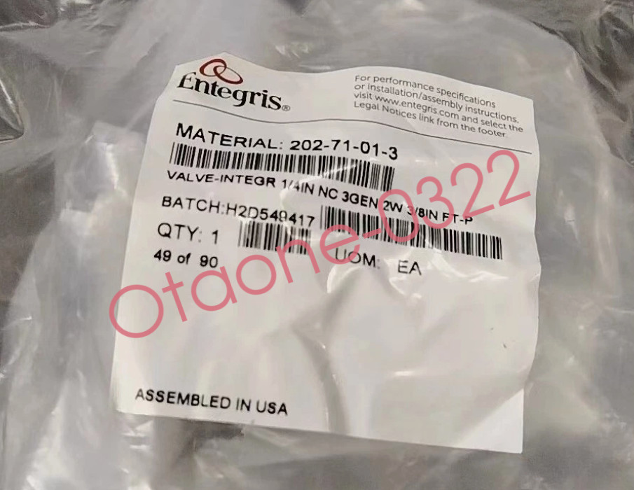1PCS NEW Entegris 202-71-01-3 Diaphragm valve Fast delivery Via Fedex/DHL