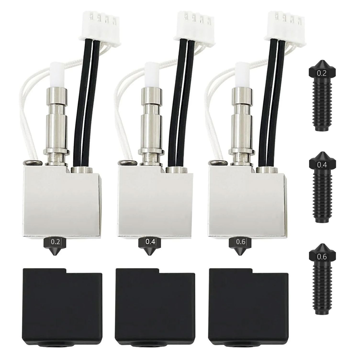 3-Pack All-Metal Upgrade Hardened Steel Hotend Kits for Anycubic Kobra S1/Com...