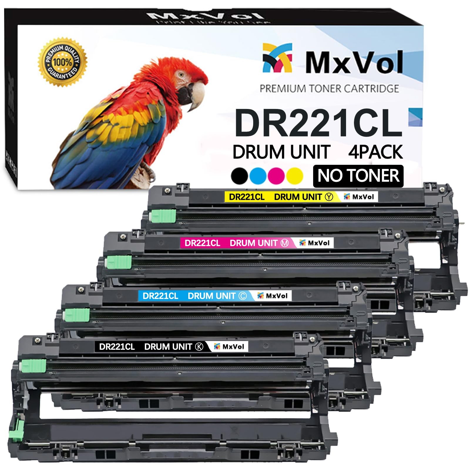 MxVol DR221CL Drum Unit Replacement for Brother DR221CL 4-Pack