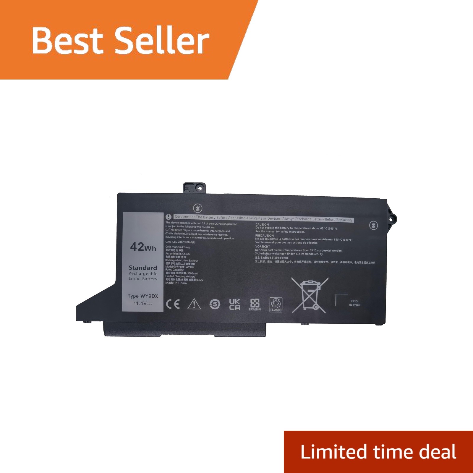 FLYRLB WY9DX Laptop Battery