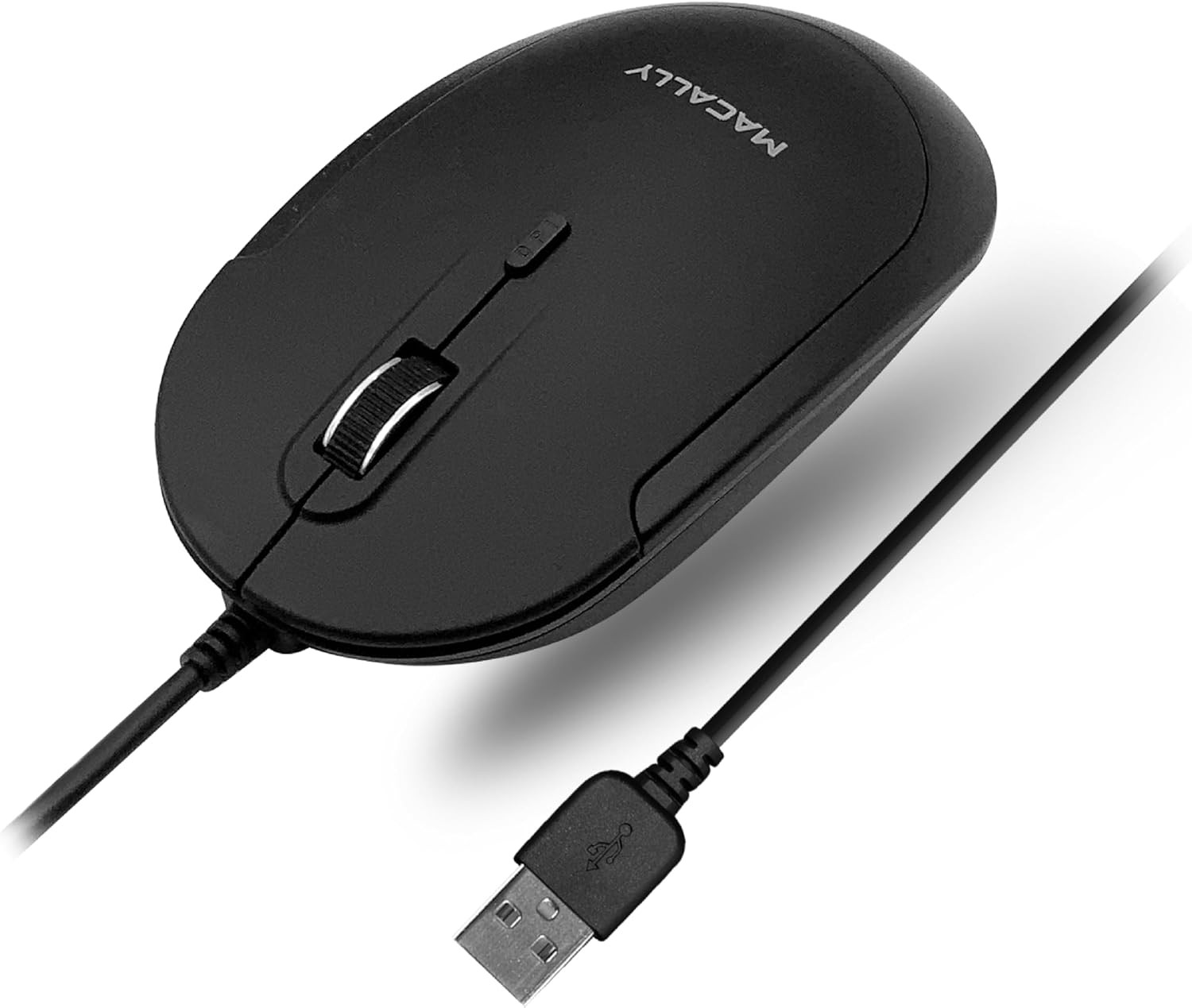 Silent Wired Mouse - Slim & Compact USB Mouse for Apple Mac or Windows PC Laptop