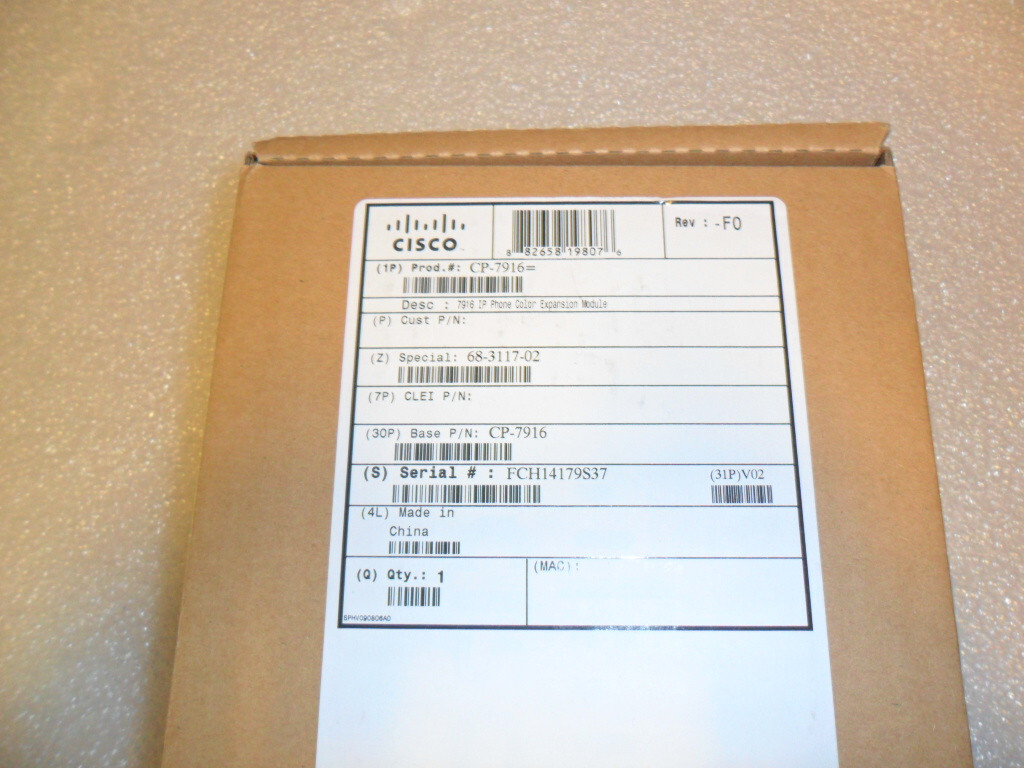 Cisco CP-7916 Add On Module with Color Display - Works with 7962 7965 7975 New