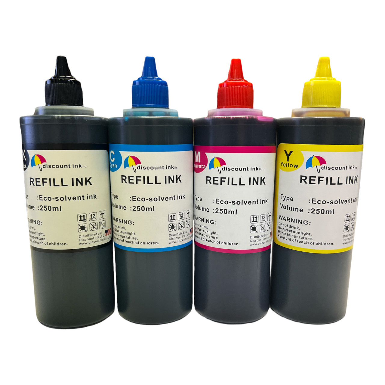 Eco Solvent Water Based Ink 4-250ml bottles for EPSON EcoTank ET-15000