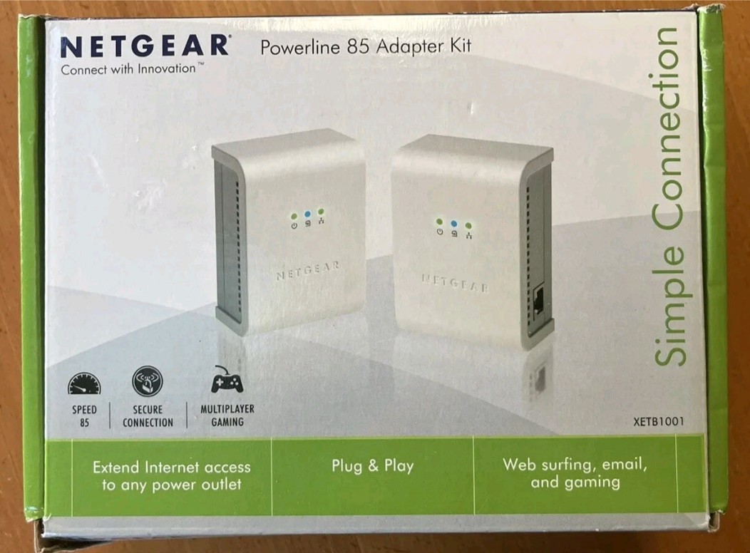 Netgear 85Mbps Powerline Network Adapter Kit - XETB1001