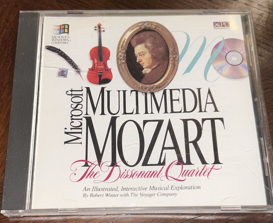 Microsoft Multimedia Mozart The Dissonant Quartet Interactive Musical Vintage PC