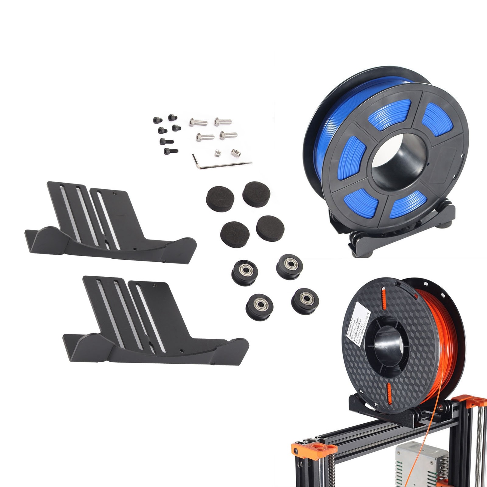 3D Printer Filament Holder For Universal Adjustable 23‑116mm Filament Mount Rack