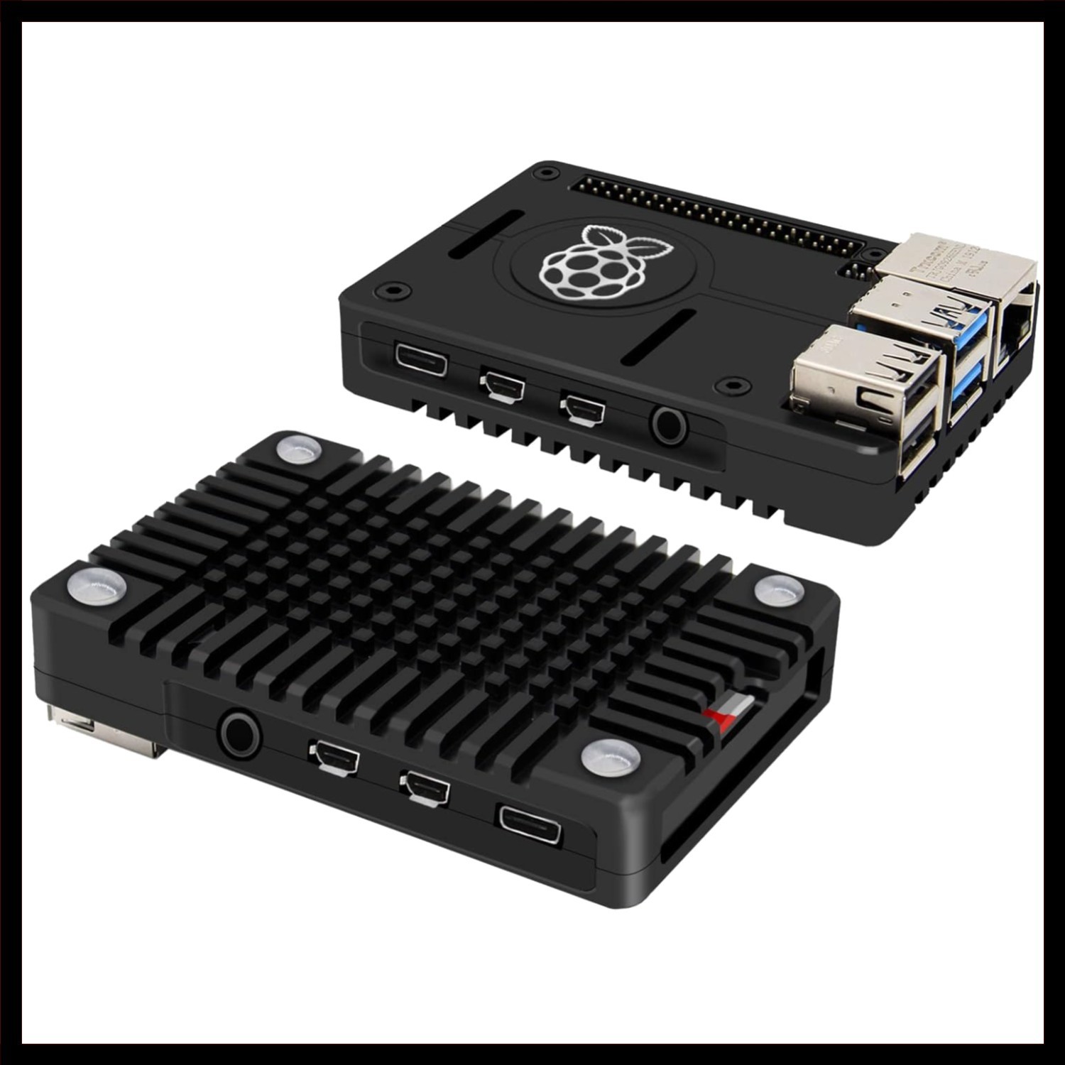 CNC Ultra-Thin Raspberry Pi 4 Heatsink Case with Optimal Cooling & WiFi Support