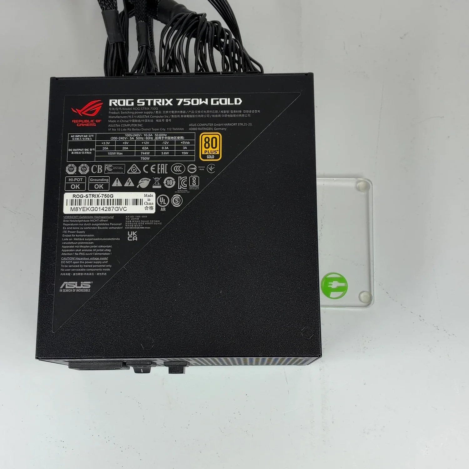 ROG Strix 750W Gold ROG-STRIX-750G 80 Plus Gold 750W Fully Modular Power Supply