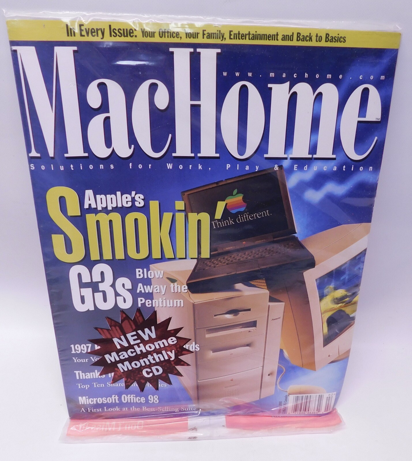 Vintage Mac Magazines - NIB MacHome - February 1998 with CD