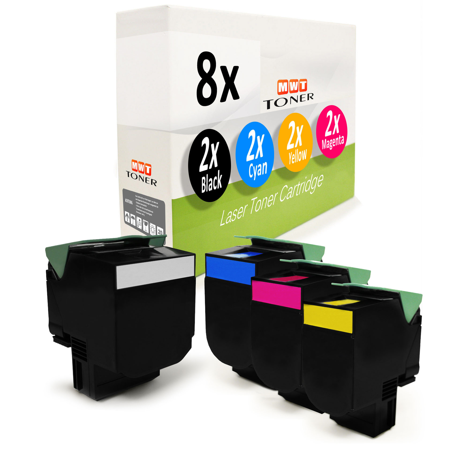 8x Cartridge XXL for Lexmark CS-410-dn CS-310-n