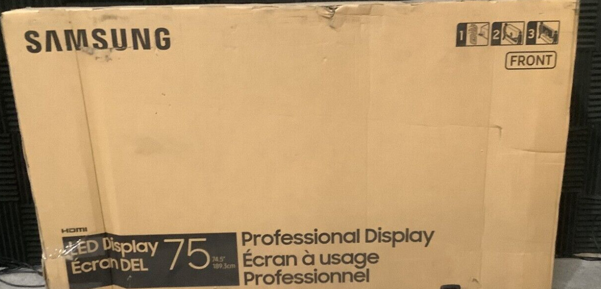 Samsung 75" Commercial LED LCD Signage Display 4K QM75R-B New Open Box ✅❤️️ ✅❤️️