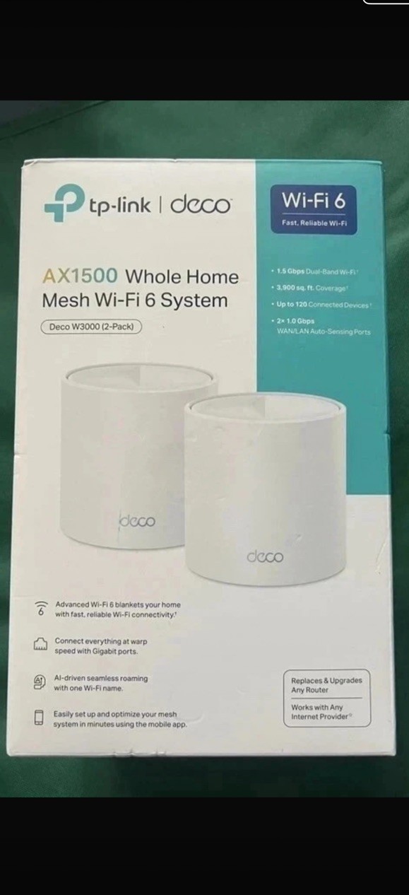 TP-Link deco W3000 - AX1500 Mesh Wi-Fi 6 System (2 Pack) Dual Band
