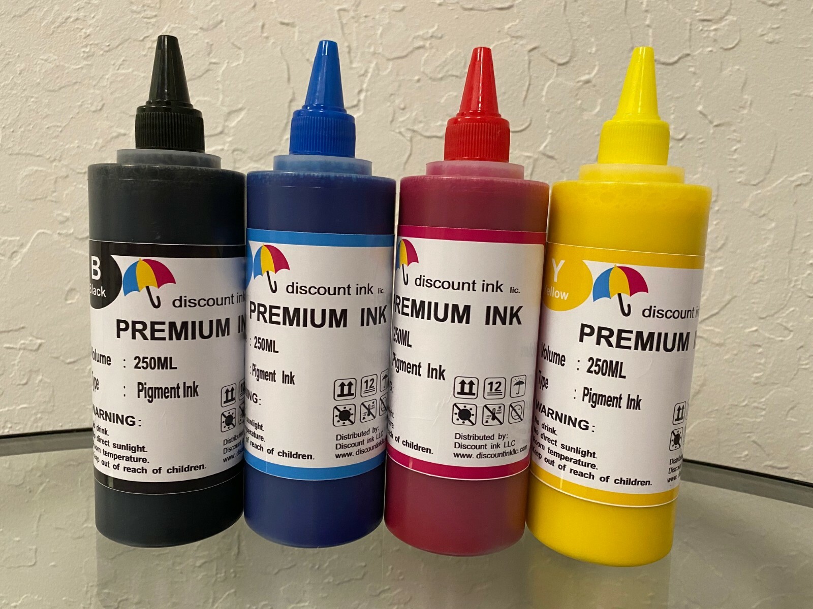 4X 250ML Pigment Ink refills CANON imagePROGRAF TC-20 TC-20M PFI-050