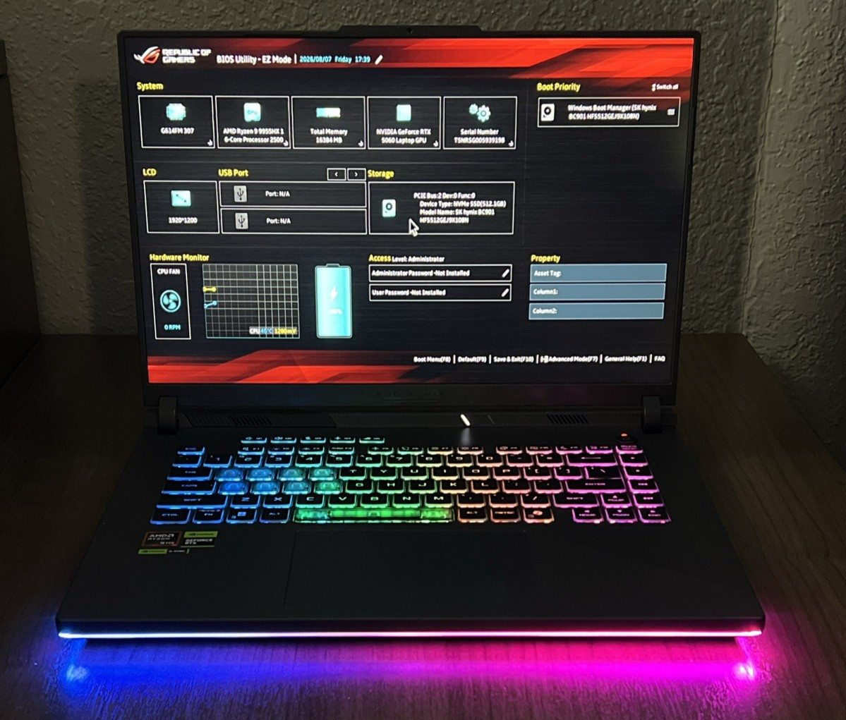 Asus ROG Strix G16 G614FM 16" Ryzen 9 9955HX 2.5GHz 32GB RAM 512GB SSD RTX 5060