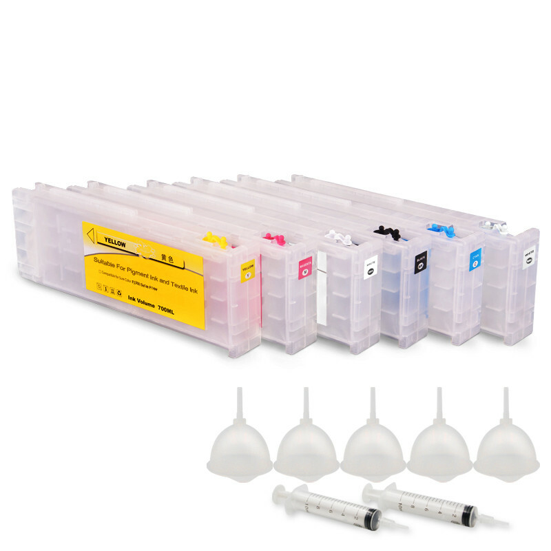 6*600ML T7251-T725A Empty Ink Cartridge for Surecolor F2000 F2100 + 2 White Chip