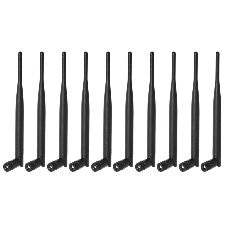 10-Pack Dual Band 2.4GHz 5GHz 6dBi RP-SMA WiFi Antenna for USB WiFi Adapter