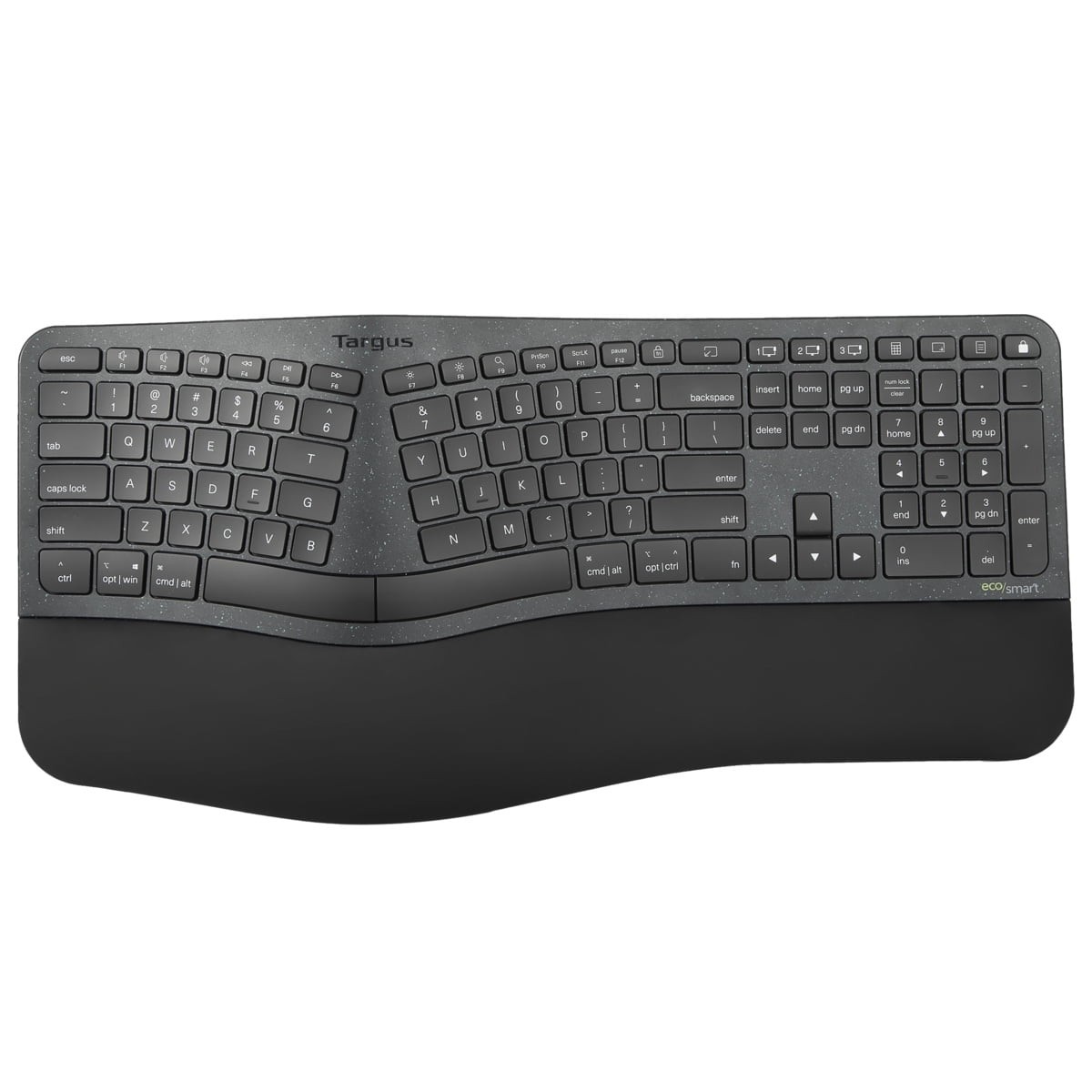 Targus AKB871US Sustainable Ergonomic EcoSmart Keyboard, Black