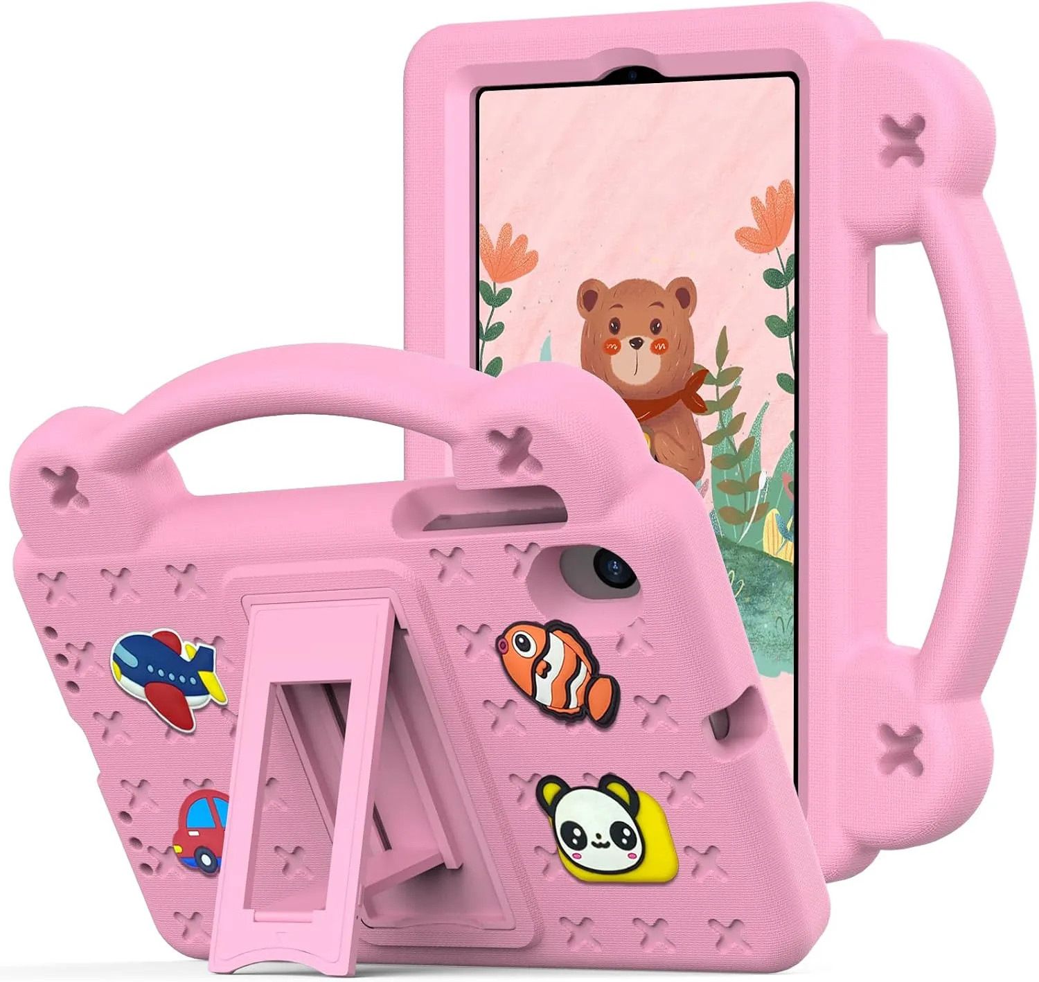 Kids EVA Case For Walmart Onn 7 Inch Tablet Gen 5 Gen 4 Pink Stand Handle Cover