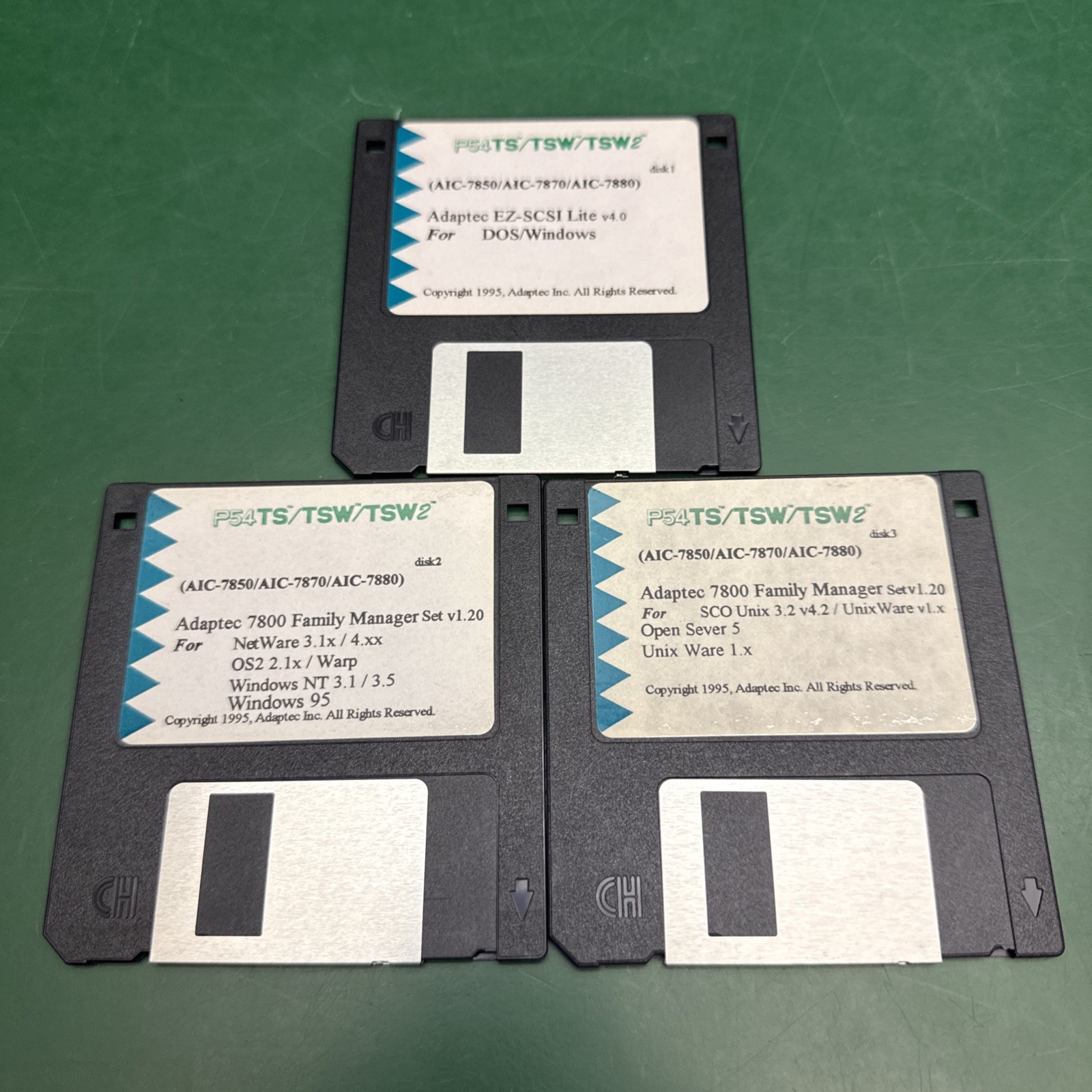 3.5” Floppy Disk P54TS / TSW / TSW2 Adaptec EZ-SCSI Lite V4.0 Dos Windows 1995