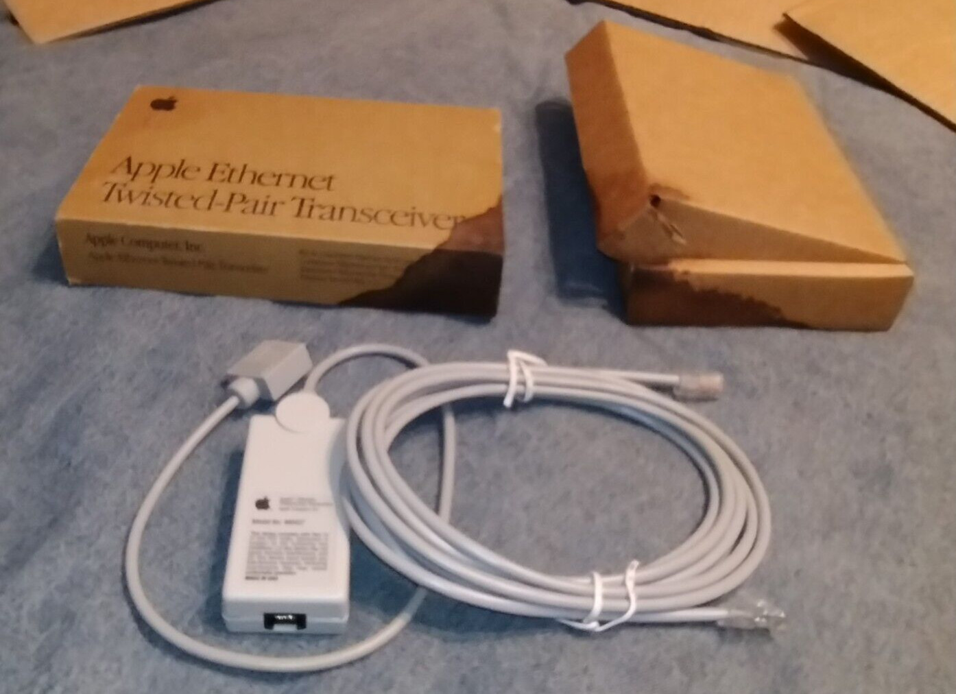Vintage Apple Ethernet Twisted Pair Transceiver Cables Model M0437 For Macintosh