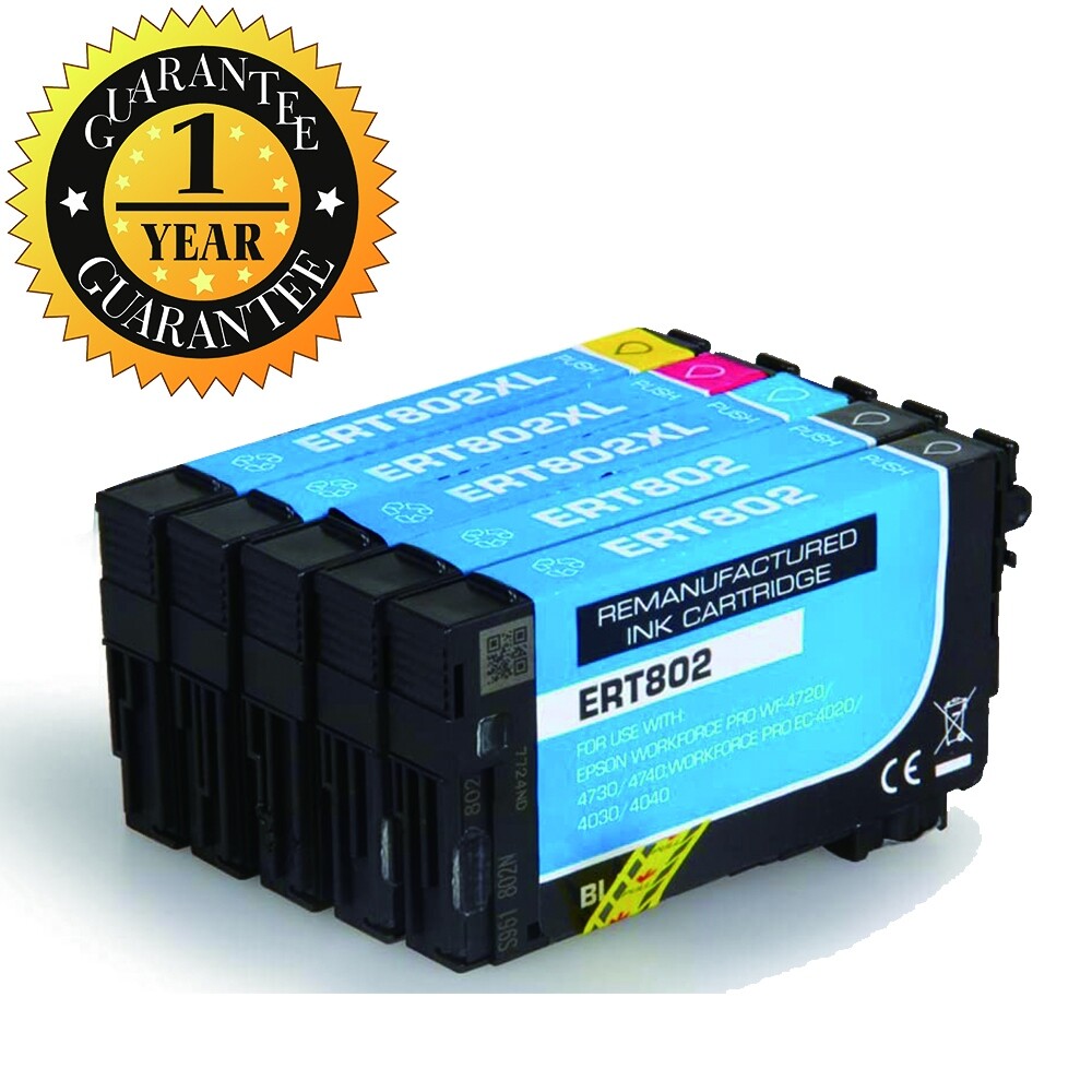 T802XL BK 802XL Color Ink Cartridges For Epson WorkForce WF-4720 WF-4730 WF-4734