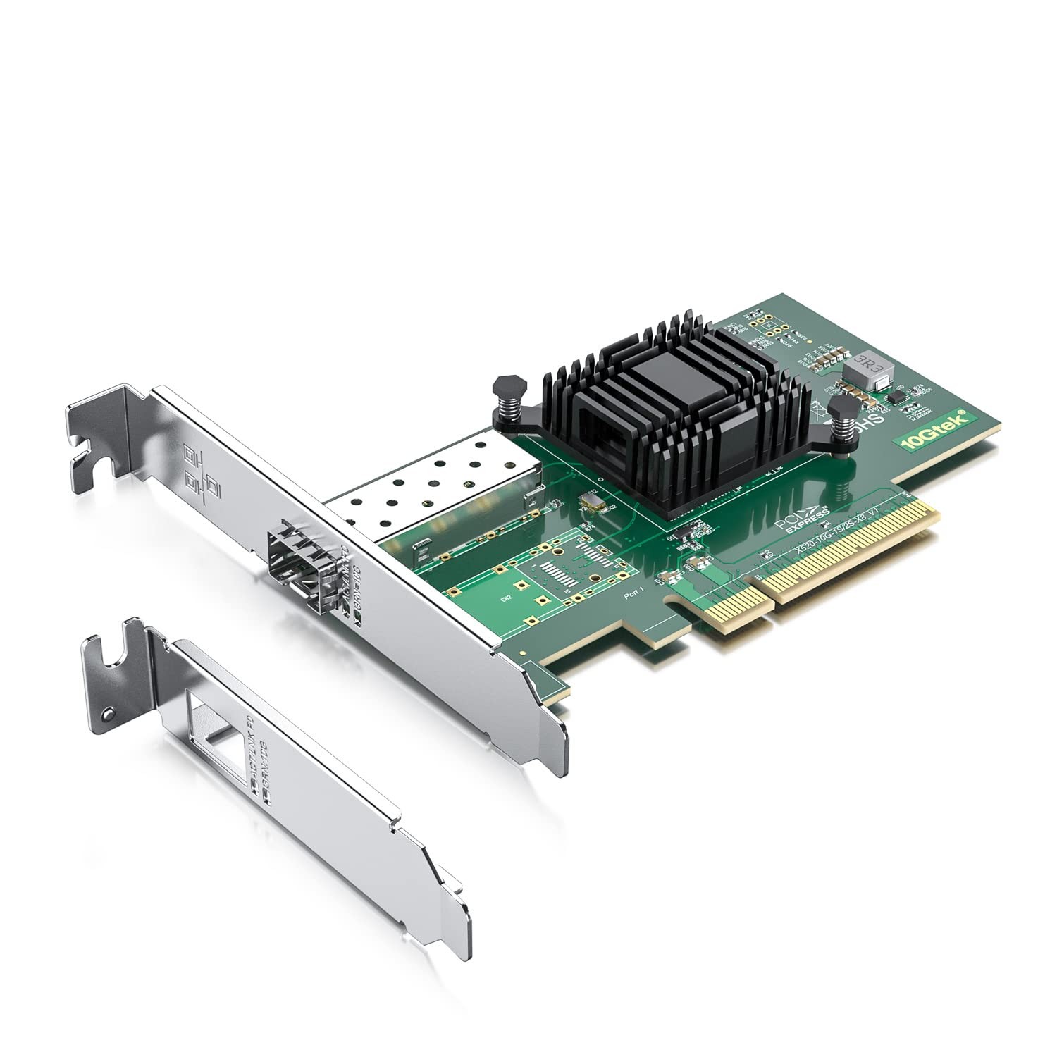 10Gtek 10Gb PCI-E NIC Network Card, Single SFP+ Port, x1, X520-10G-1S(1xSFP+)