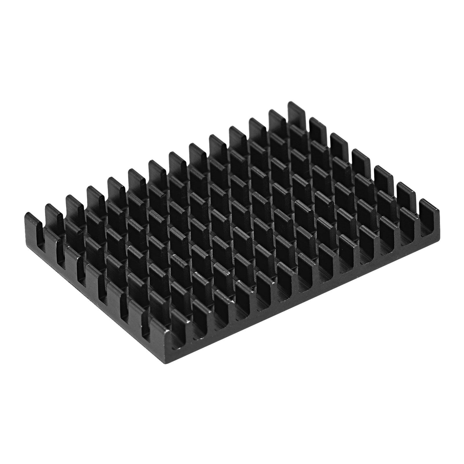 Electronic Radiator Aluminium Heatsink 30x40x5mm Black Pack of 4