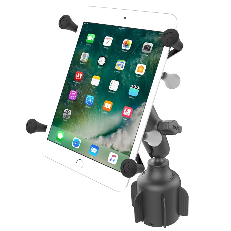 RAM Stubby Cup Holder X-Grip mount for 7" - 8" Tablets - Fits iPad mini & More