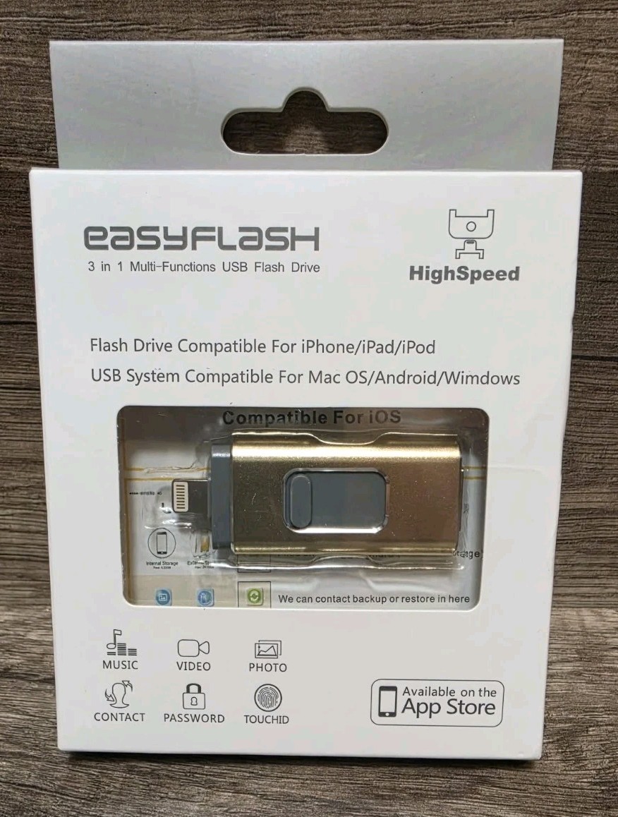Easyflash 3 in 1 Multi-Funct USB  High Speed Flash Drive iPhone/iPad/iPod New