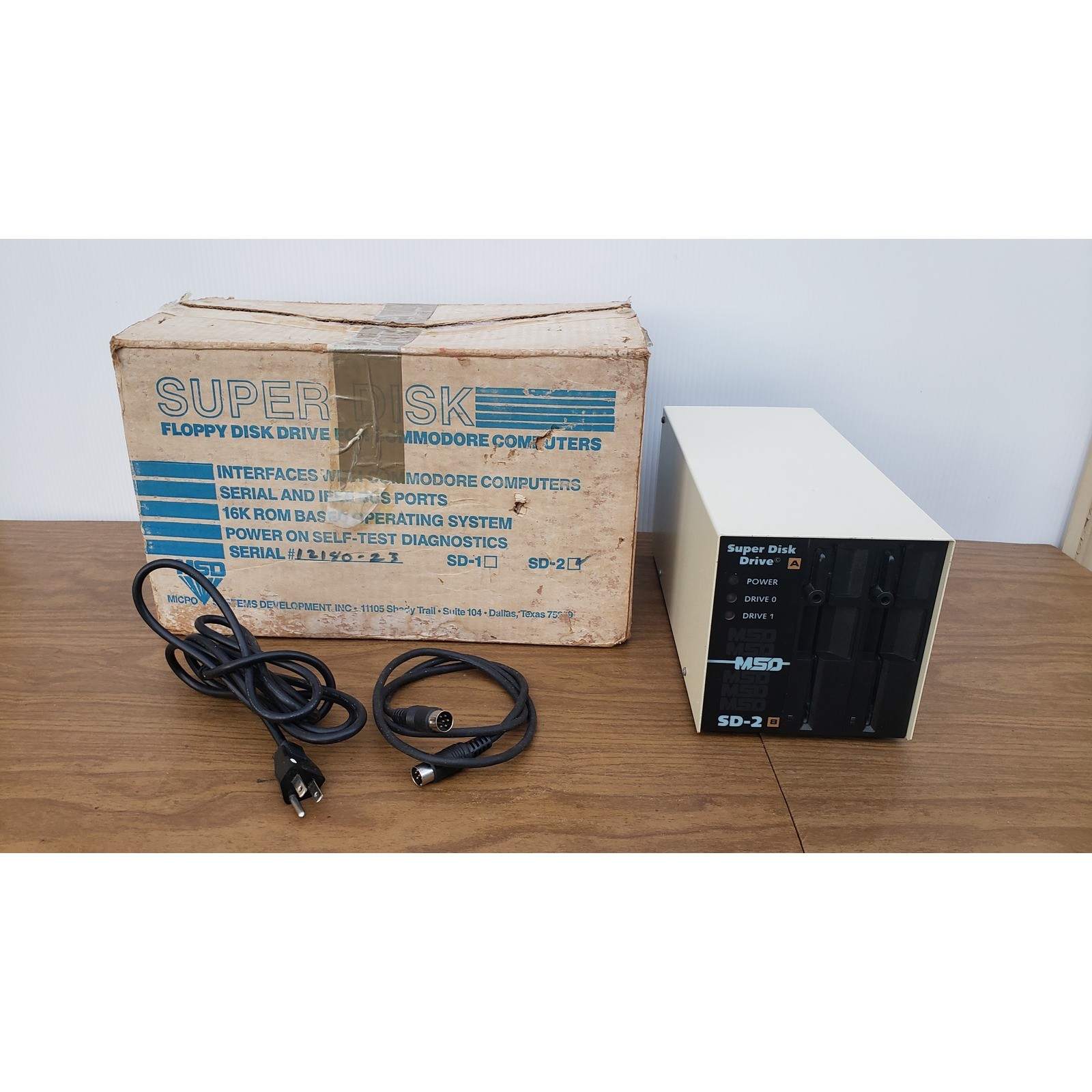 MSD SD-2 Super Disk Dual Floppy Drive for Commodore Serial IEEE-488 Box