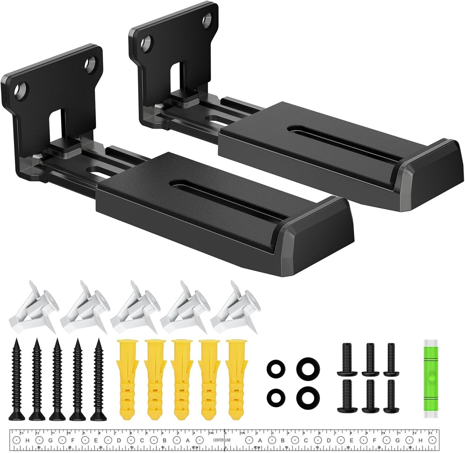 Soundbar Wall Mount, Depth Adjustable 3.6”-6.4”, Sturdy Design | Easily Hold up