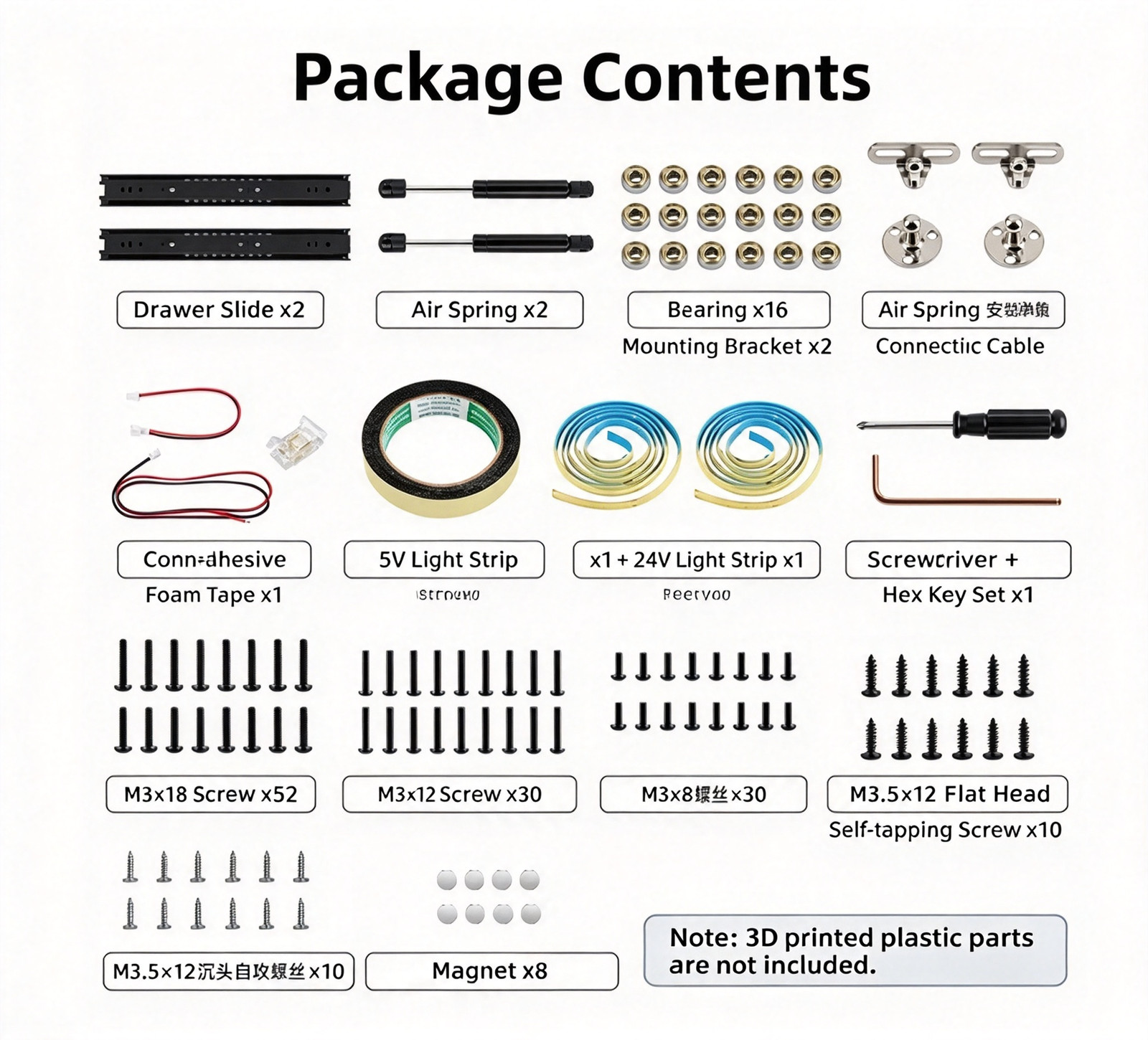 Double Layer Pull Out Riser Rack Kit For Bambu Lab AMS AMS2 Pro 10 Color