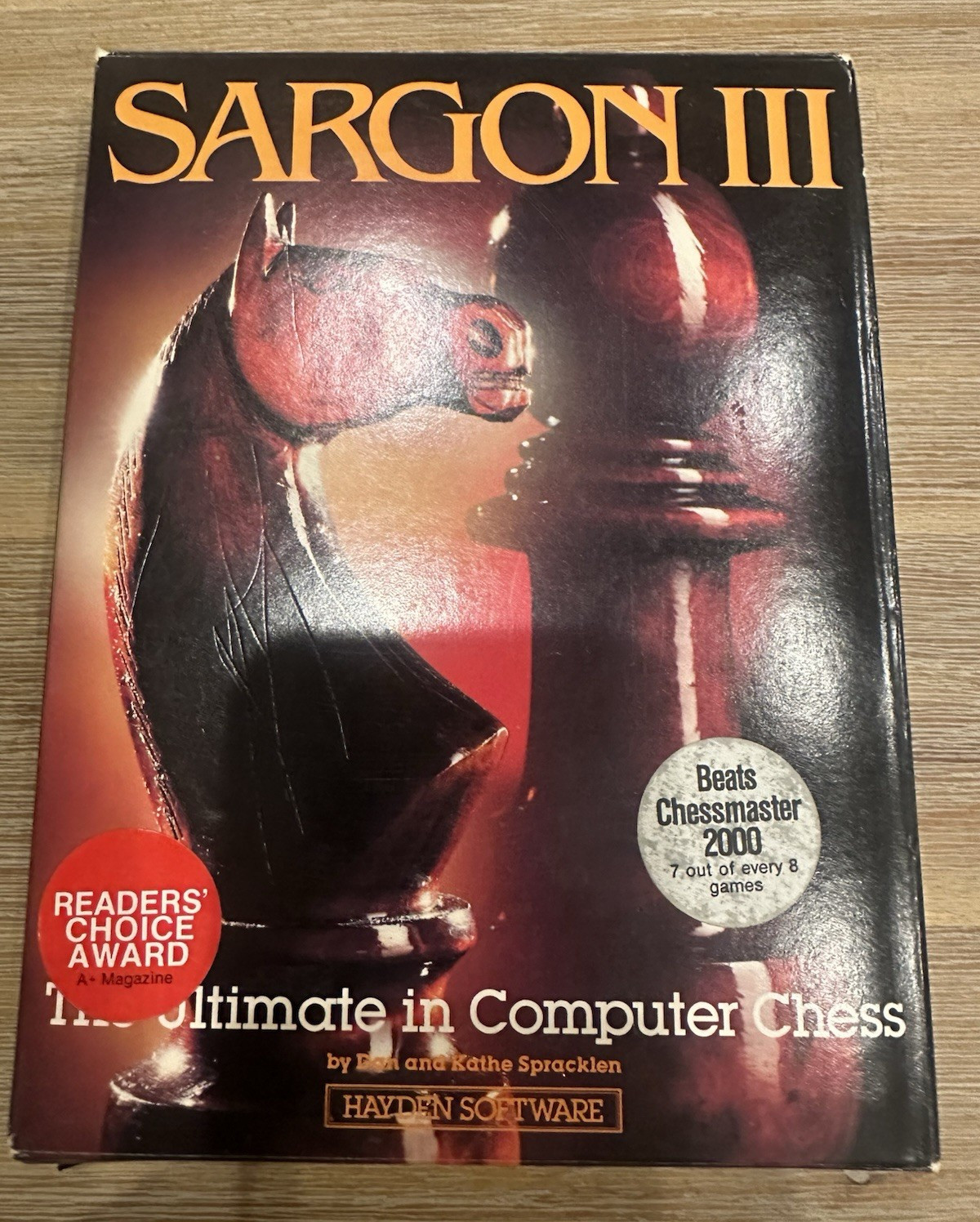 Vintage Sargon III Computer Chess IBM PC 5.25" Floppy Disk Boxed Complete Manual