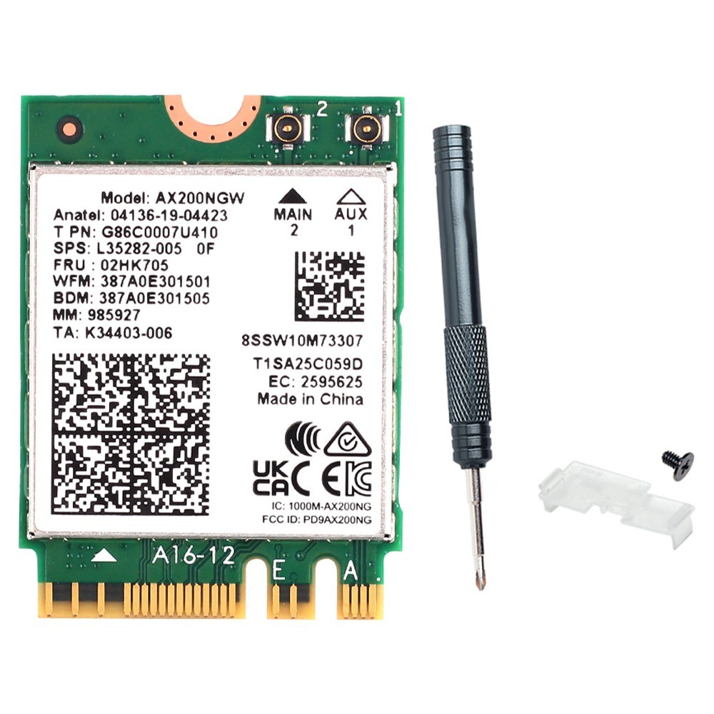 M.2 2230 WiFi 6 Card for Intel AX200NGW NGFF Key A+E AX3000Mbps Bluetooth 5.2